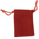 Red Velour Drawstring Bags - 6.0" x 8.0"