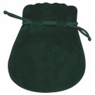 Green Suede Pouch - 7.5" x 8.0"