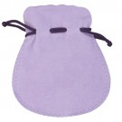 Purple Suede Pouch - 2 1/2" x 3"