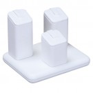 3-Ring Pedestal - Off White Leather