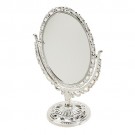 Nickel-Plated Adjustable Oval Mirrors, 7" L x 10" H