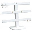 12-Pair Triple-Tier Earring Stands in Pearl, 10.25" W x 8.5" H