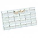 24-Pair Earring + Ring Set Inserts for Full-Size Utility Trays in Pearl, 14.13" L x 7.63" W