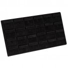 24-Pair Earring + Ring Set Inserts for Full-Size Utility Trays in Jet, 14.13" L x 7.63" W