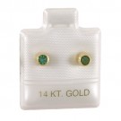White '14K Gold' Puffed Display Cards for Stud Earrings (Pk/100), 1" L x 1" W