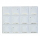 White '14K Gold' Puffed Display Cards for 12 Pairs Stud Earrings (Pk/200), 4" L x 3" W