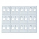 White Puffed Display Cards for 12 Pairs Hoop Earrings (Pk/200), 4" L x 3" W