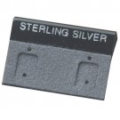 Flocked Gray 'Sterling Silver' Hanging Display Cards for 2 Pairs Hoop Earrings (Pk/200), 1.5" L x 1" W