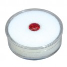 White Round Clear Box (Foam) - 1-1/8"