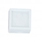 Glass-Top Square Gem Boxes w/Cotton Inserts in White, 1" L x 1" W