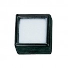 Glass-Top Square Gem Boxes w/Cotton Inserts in Black, 1" L x 1" W
