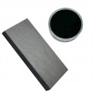 15 Acrylic 1.13" Ø Gem Jars w/Black Flat-Foam Inserts in Black Wood Trays, 8.25" L x 4.75" W