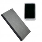 21 Acrylic 2.25 x 1.4" Gem Jars w/Black Flat-Foam Inserts in Black Wood Trays, 14.75" L x 8.25" W