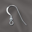 Sterling Silver Earring Wire w/ Bead - .027" Wire