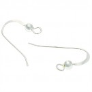 Sterling Silver Earring Wire w/ Bead - .023" Wire
