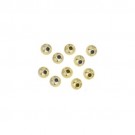 Memory Wire Gold Plated End Cap 3mm Cube w/ Ring