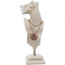 Venetian Earring + Necklace Combination Form Displays on Base in Marble, 8.25" L x 5.5" W