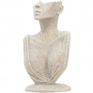 Venetian Earring + Necklace Combination Form Displays on Base in Marble, 6.88" L x 12.25" H