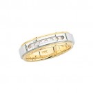 14k Gold 2-Tone 7mm Wedding Band Mounting for 7 Stones