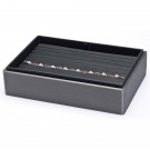 8-Bracelet Stackable Trays in Steel Gray & Onyx, 9" L x 6" W
