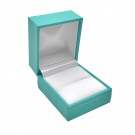 "Manhattan" Ring Slot Box in Turquoise w/Silver Trim