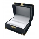 "Diana" Double Ring Slot Box in Onyx & Pearl