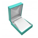 "Manhattan" Drop Earring or Pendant Box in Turquoise w/Silver Trim