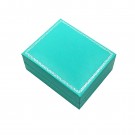 "Manhattan" Pendant Box in Turquoise w/Silver Trim