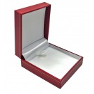 "Designer" Small Barbed Pendant Box in Coral & Diamond (2-Pc. Packer)