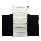 Combination Jewelry Rolls in Black-on-White Velour, 4.5 x 6.5 in.