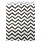 Black & White Chevron-Print Paper Gift Bags, 8.5" L x 11" W