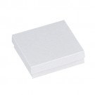 Cotton Filled White Box - D. 3 1/2" x 3 1/2" x 1"