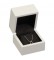 "Moderna" Stud Earring or Pendant Box in Piano White & Charcoal Gray