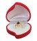 "Occasions" Valentine's Day Ring Slot Box in Red Velvet