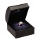 "Lumina Classica" Ring Slot Box in Black Ostrich & Obsidian