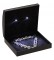 "Lumina Classica" Medium Necklace Box in Black Ostrich & Obsidian