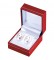"Designer" Small Stud Earring or Pendant Box in Coral & Diamond (2-Pc. Packer)
