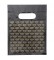 Black-on-Gold Diamond Print Plastic Shopping Bags, 7" L x 9" W