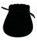 Microsuede Pouches w/Exposed Drawstring in Black, 2.5" L x 3" W