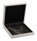 "Moderna" Necklace Box in Piano White & Charcoal Gray