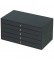 5-Drawer Black Tray Cabinets, 15.13" L x 8.38" W