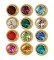 Regular 12-Month Birthstones Earring Studs (Gold Plated) 