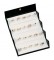 20-Clip Folding Ring Display Boxes in Black Ostrich & Pearl, 2.5" L x 8" W