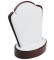 Single- Pendant Displays on Oval Base in Pearl & Mahogany, 3" L x 2" W