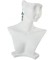 Venetian Earring + Necklace Combination Form Displays on Base in White, 7" L x 9" H