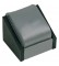 Slant-Top Single Watch Cushions on Square Base in Steel Gray & Onyx, 2.75" L x 2.75" W