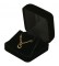 "Verona" Medium Earring or Pendant Box in Black Velvet