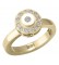 14k Yellow Gold Circle Shape w/ Diamond Toe Ring