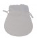 Microsuede Pouches w/Exposed Drawstring in Soft Gray, 2.5" L x 3" W