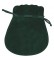 Microsuede Pouches w/Exposed Drawstring in Forest Green, 2.5" L x 3" W